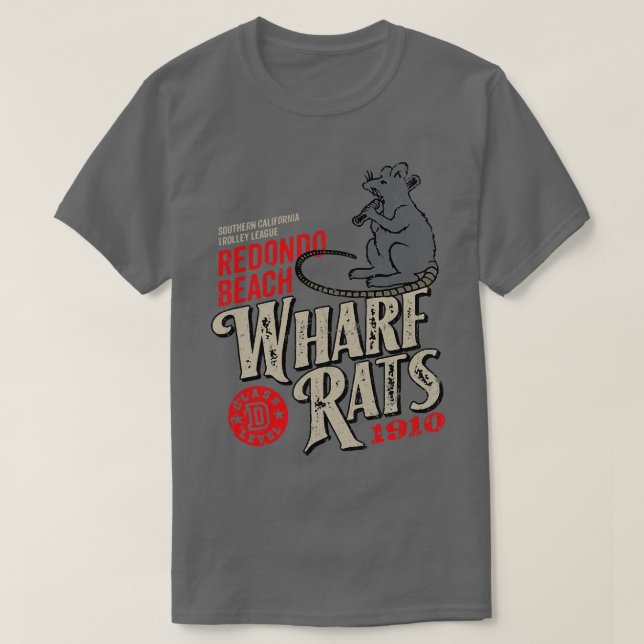 Redondo Beach Wharf Rats T-Shirt (Design Front)