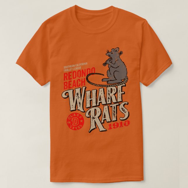 Redondo Beach Wharf Rats T-Shirt (Design Front)