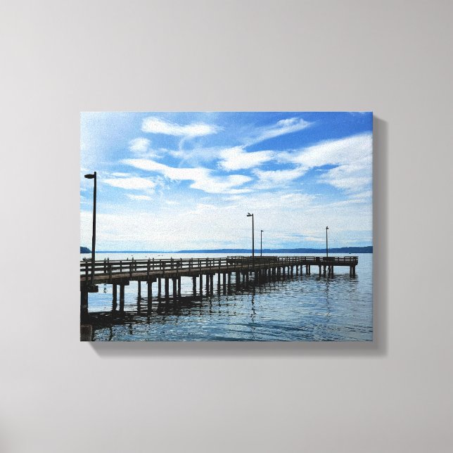 Redondo fishing dock canvas print (Front)