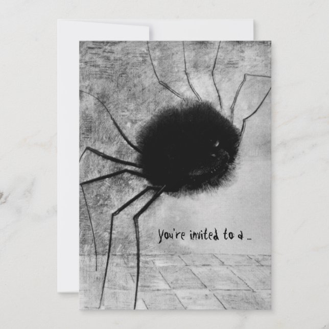Redon's Smiling Spider Halloween Party Invitation (Front)