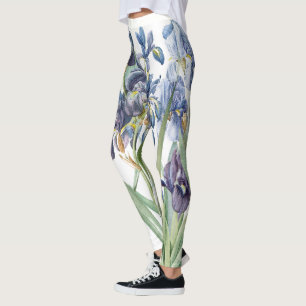 Redoute Blue Iris Floral All Over Print Legging