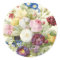 Redoute Bouquet of Flowers Round Sticker