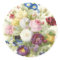 Redoute Bouquet of Flowers Round Sticker