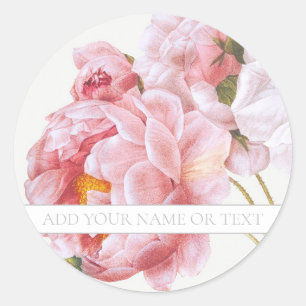 REDOUTÉ ENVELOPE SEAL WITH PINK ROSE