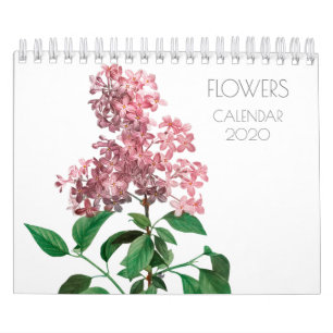 REDOUTÉ FLOWER ILLUSTRATION CALENDER CALENDAR