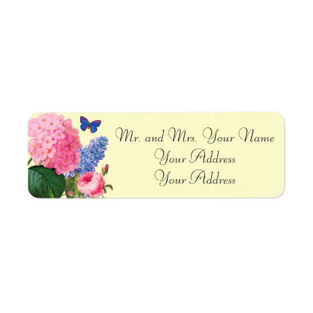 Redoute Flowers Custom Avery Address Labels (Front)