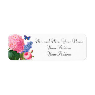 Redoute Flowers Custom Avery Address Labels