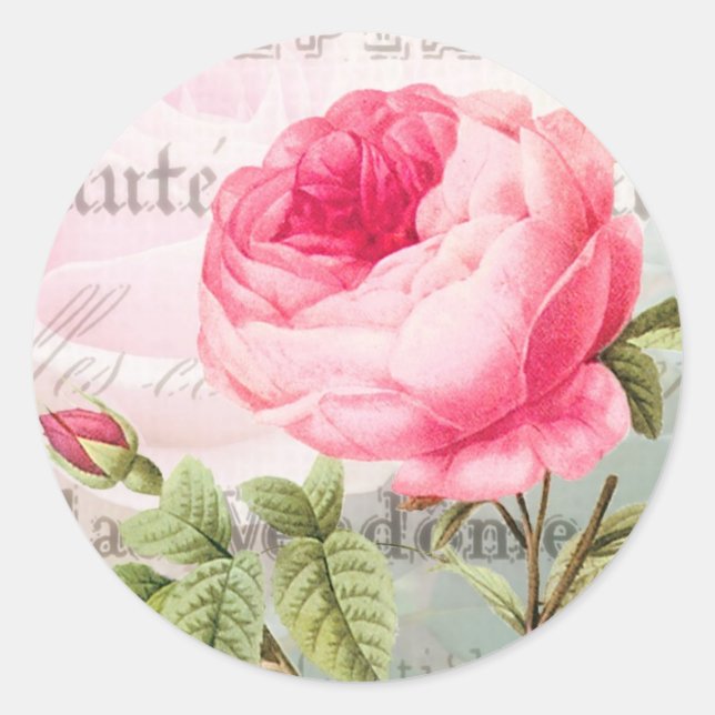 Redoute French Vintage Rose Stickers (Front)