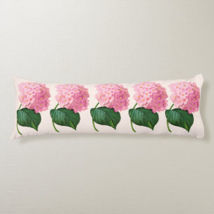 Redoute Pink Hydrangeas Body Pillow