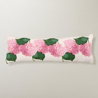 Redoute Pink Hydrangeas Body Pillow