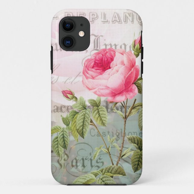 Redoute Pink Vintage Rose iPhone Case (Back)