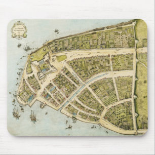 Redraft of the Castello Plan New Amsterdam in 1660 Mouse Pad