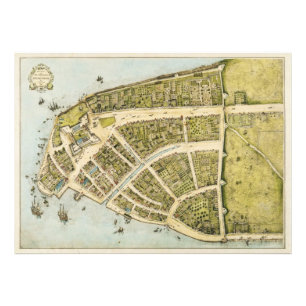 Redraft of the Castello Plan New Amsterdam in 1660 Photo Print
