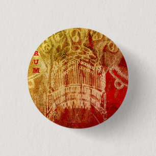 redrum album art  3 cm round badge
