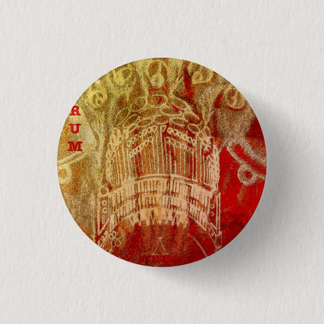 redrum album art  3 cm round badge (Front)
