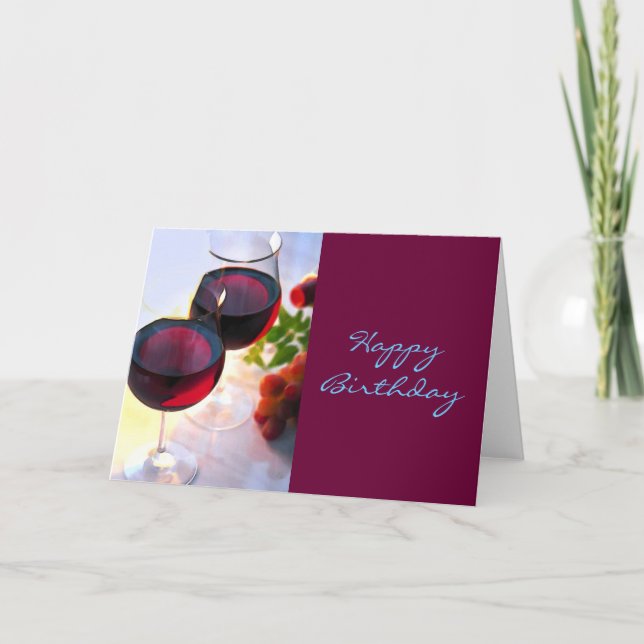 Reds at Afternoon Birthday Card (Front)