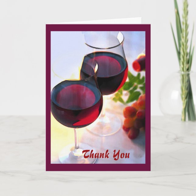 Reds at Afternoon Thanks Thank You Card (Front)