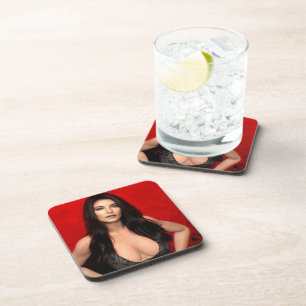 RedSide hard plastic coasters