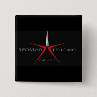 redstar 15 cm square badge