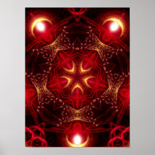 Redstaro Geometry Fractal Art Poster