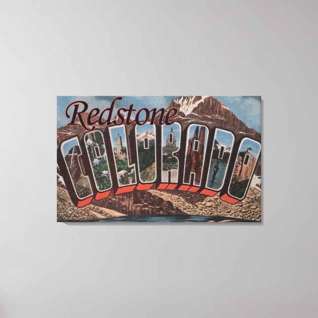 Redstone, Colorado - Large Letter Scenes Canvas Print (Front)