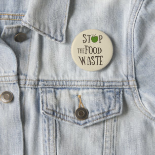Reduce food waste 6 cm round badge