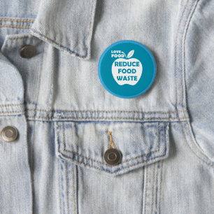Reduce food waste 6 cm round badge