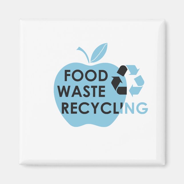Reduce food waste recycling eco friendly magnet (Front)