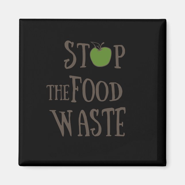 Reduce food waste recycling eco friendly magnet (Front)