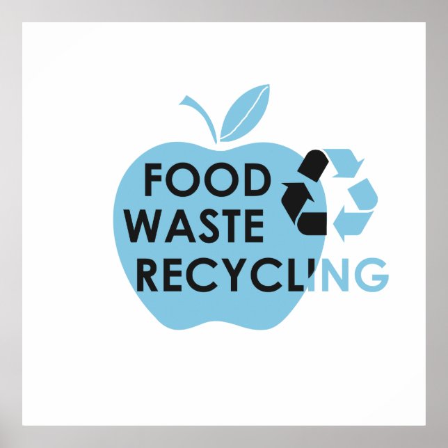 Reduce food waste recycling eco friendly poster (Front)