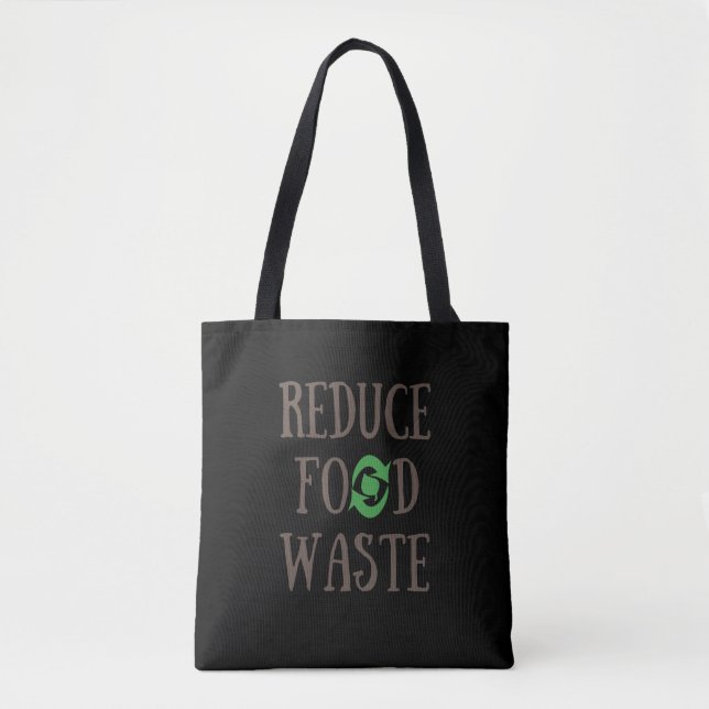 Reduce food waste recycling eco friendly tote bag (Front)
