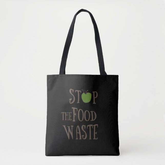 Reduce food waste recycling eco friendly tote bag (Front)