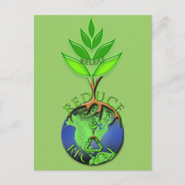 Reduce Recycle Releaf Postcard (Front)