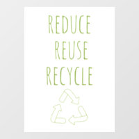 Reduce Reuse Recycle Earth | Eco Store Sign