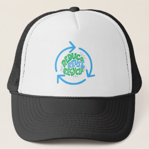 Reduce Reuse Recycle Environment Trucker Hat