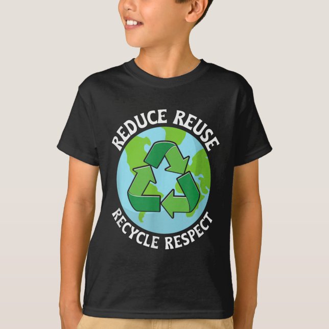 Reduce Reuse Recycle Environmental Protection  T-Shirt (Front)
