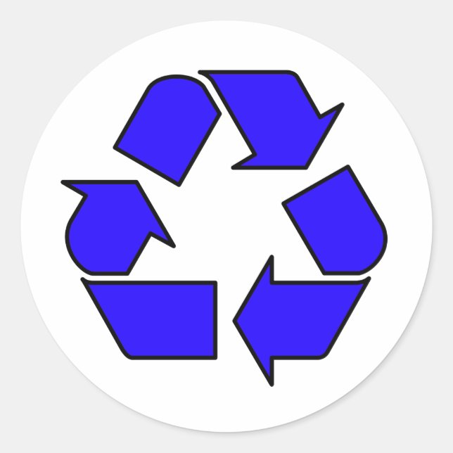 Reduce Reuse Recycle Logo Symbol Arrow 3R Classic Round Sticker (Front)