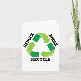 Reduce Reuse Recycle Mother Nature Advocacy Earth Card