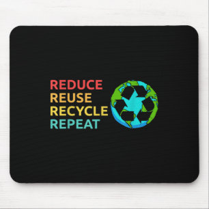 Reduce Reuse Recycle Planet Environmental Protecti Mouse Pad