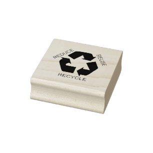 Reduce, Reuse, Recycle Rubber Stamp