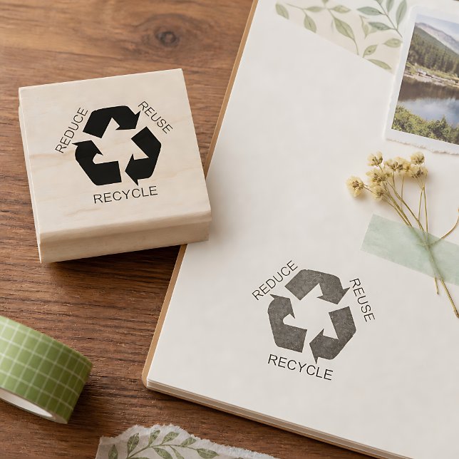 Reduce, Reuse, Recycle Rubber Stamp (Creator Uploaded)
