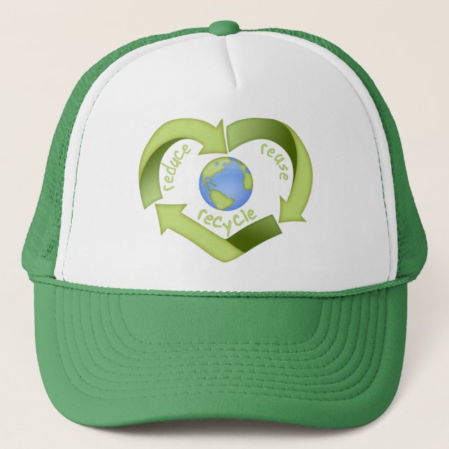 Reduce, Reuse, Recycle Trucker Hat (Front)