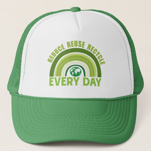 Reduce reuse recycle trucker hat (Front)