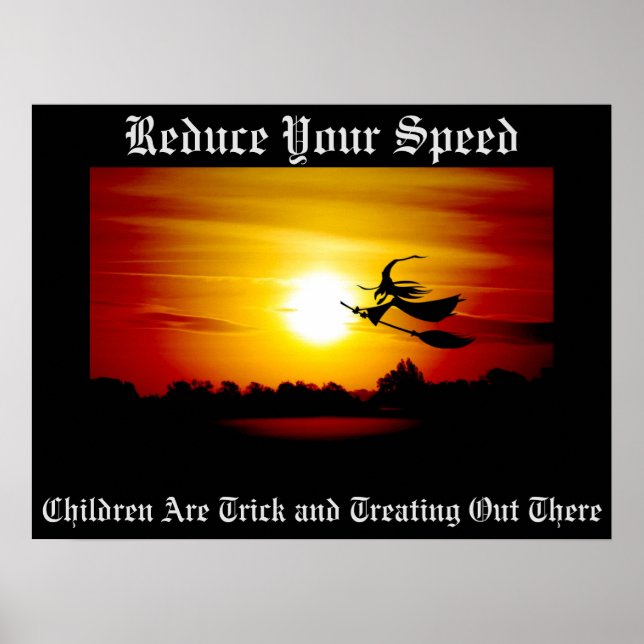 Reduce Your Speed Poster (Front)