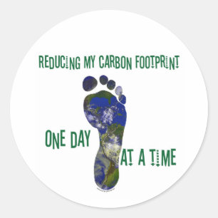 Reducing my carbon footprint t-shirts and gifts. classic round sticker