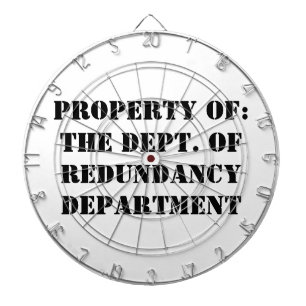 Redundancy Department Property Dartboard