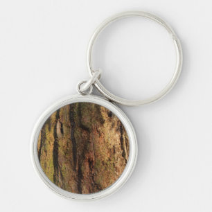 Redwood Bark Photo Texture Key Ring