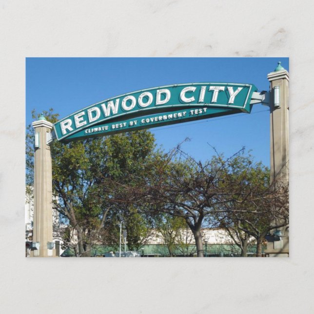 Redwood City 150th Anniversary Postcard (Front)
