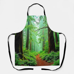 Redwood Forest Misty Tranquility Design Apron