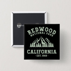 Redwood National Park California 15 Cm Square Badge